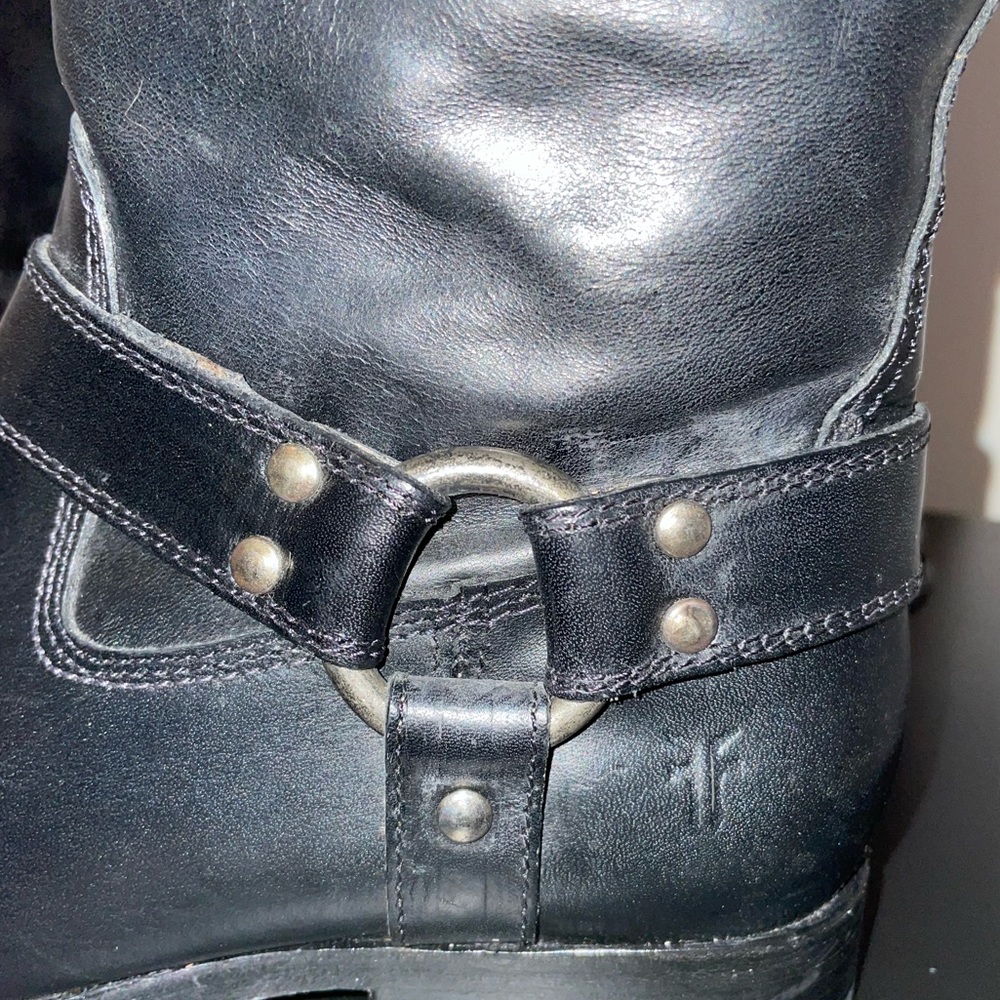 Frye Black Leather Women's Boots - Picture 3 of 10
